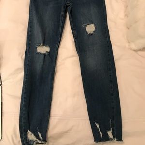 Free People Shark Bite Skinny Jeans